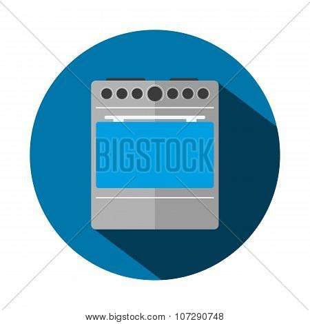 Vector Illustration Of A Flat Cooker