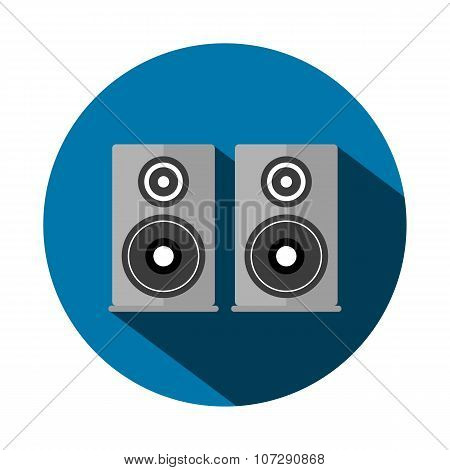 Vector Illustration Of A Flat Acoustic System