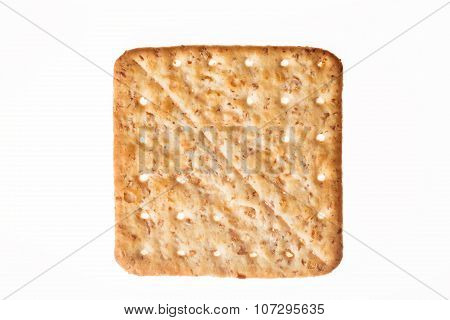 Whole Wheat Flour Cracker Or Buscuit Isolated