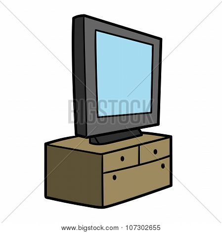 A Tv On Commode