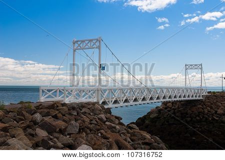 The White Bridge On The St.lawrence River, Canada