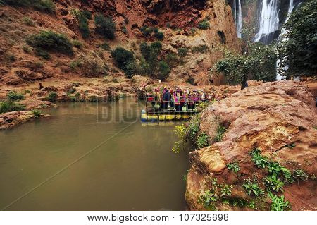 Ouzoud Waterfalls located in the Grand Atlas village of Tanaghmeilt, in the Azilal province in Morocco, Africa