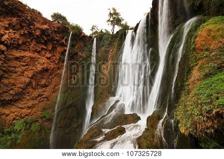 Ouzoud Waterfalls located in the Grand Atlas village of Tanaghmeilt, in the Azilal province in Morocco, Africa