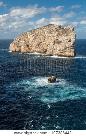 Isola Foradada Near Alghero In Sardinia