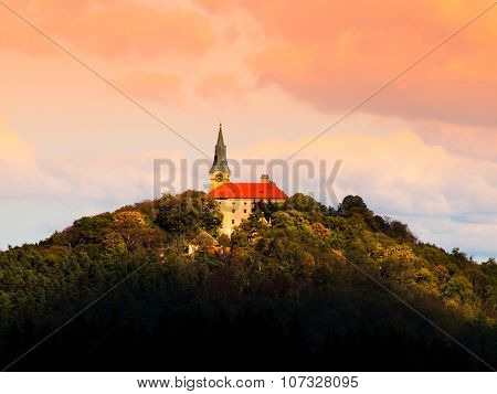 The Green Hill, or Zelena Hora in czech, with baroque castle on the top