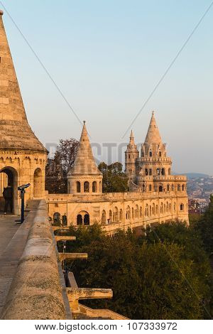 Part Of Fishermans Bastion In Budapest