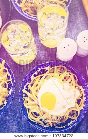 Pasta With Crispy Eggs