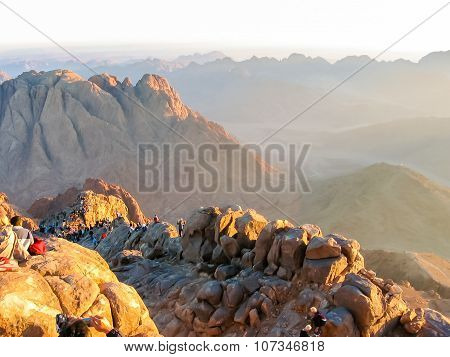 Pilgrims on Mount Sinai Egypt