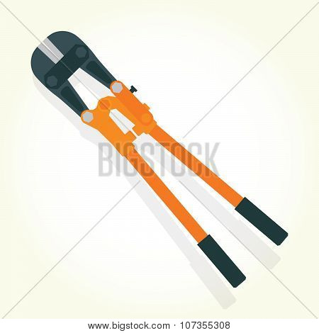 Hydraulic shears isolated vector