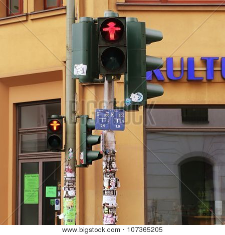East Germany Ampelmann Traffic Lights In Berlin