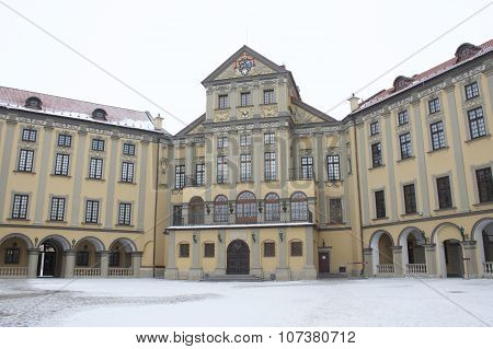 In the courtyard of the castle Nesvizh