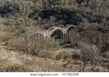 Bridge of Plakidas or Kalogeriko, Pindus Mountains, Zagori, Epirus