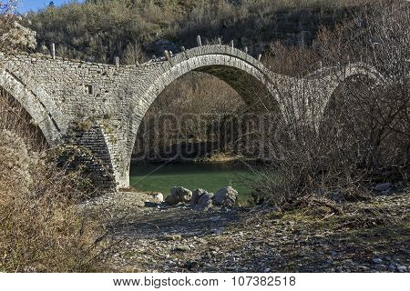 Bridge of Plakidas or Kalogeriko, Pindus Mountains, Zagori, Epirus