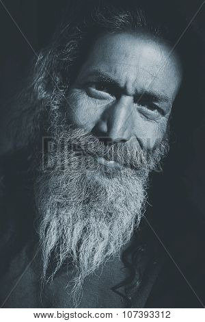 Indigenous Senior Indian Man Looking Camera Concept