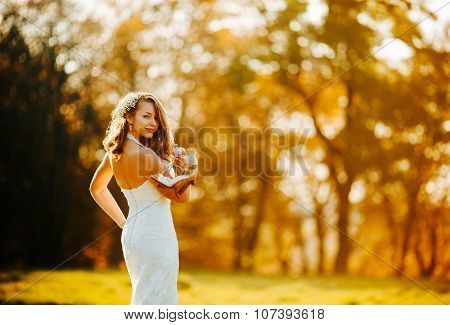 Beautiful bride posing