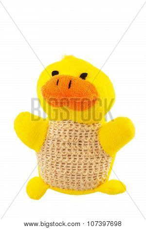 Yellow Bath Duck Isolated On White