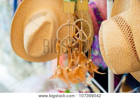 Pacifism pendant  with feather