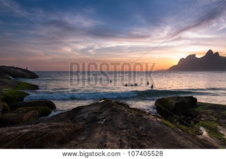Sunset in the Beach