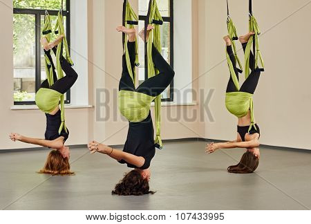 Antigravity yoga exercise