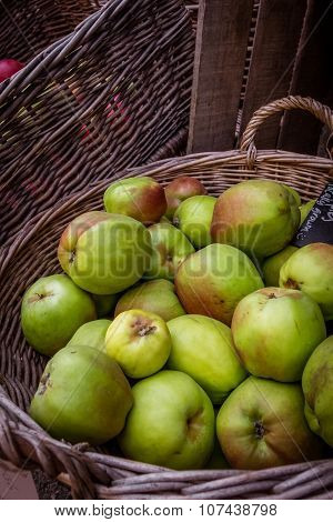 Apples in  basket