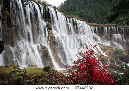 Waterfall in the autumn
