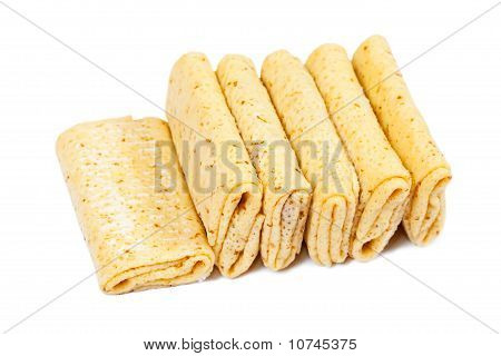 Enkele ruwe bevroren Pancake