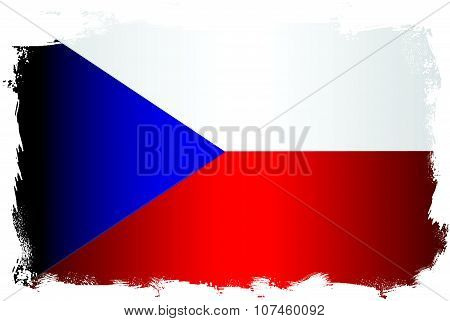 Flag Of Czech Republic Grunge