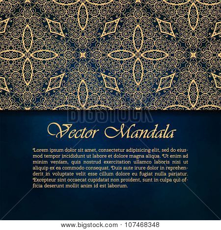 Cards Or Invitations With Mandala Pattern