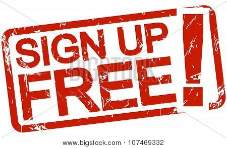 Red Stamp Sign Up Free!
