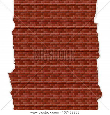 Wall Background With Broken Plaster Seamless