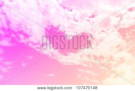 Abstract Colorful Heart on the sky
