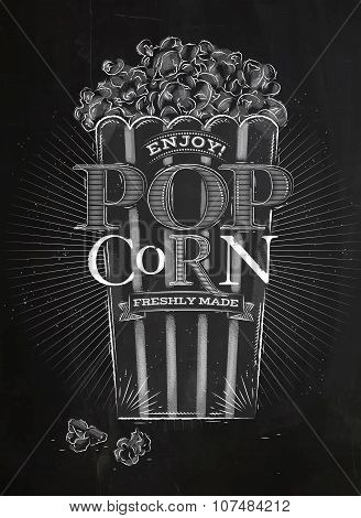 Poster Popcorn Chalk