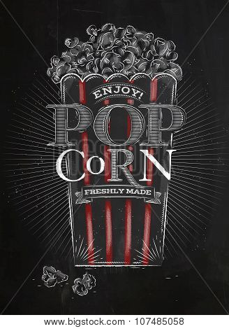 Poster Popcorn Black