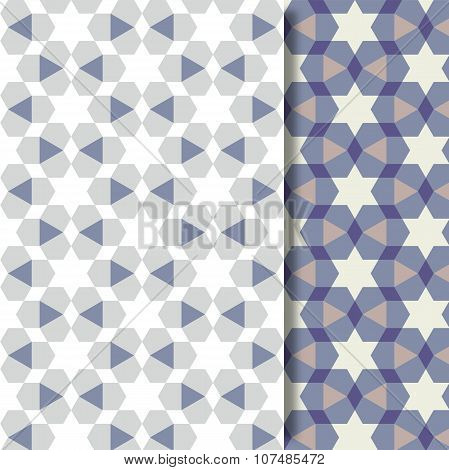 Geometric vector pattern with oriental elements