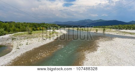 The Durance River In Provence