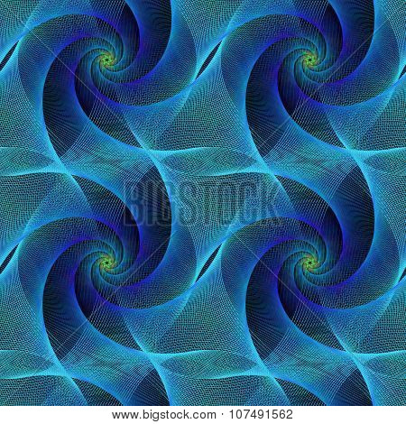 Blue seamless fractal pattern background