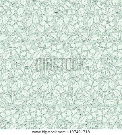 Seamless pattern with flowers. Romantic style.  Vector