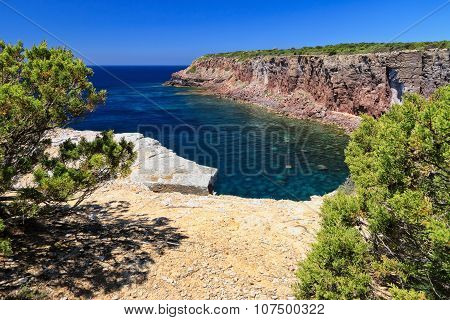 Carloforte . View From Mezzaluna Bay