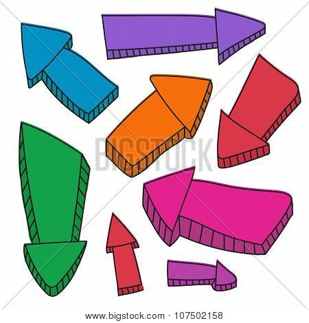 vector hand drawn arrows