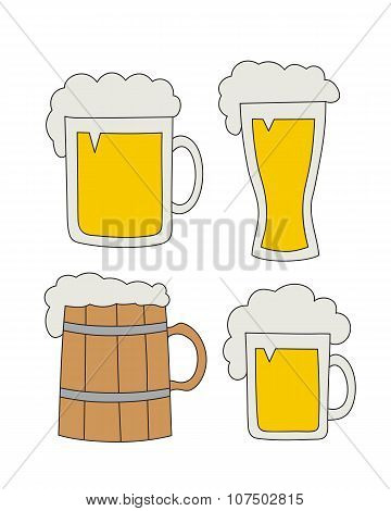 hand drawn beer