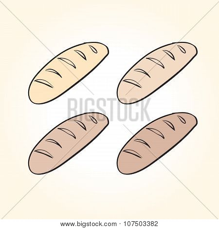 hand drawn bread