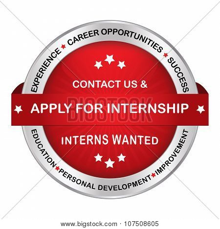 Internship label, also for print