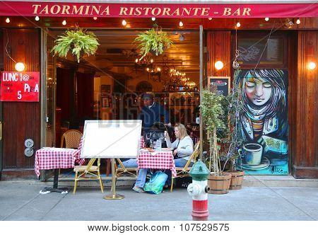 Italian restaurant in historic Little Italy in lower Manhattan