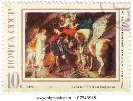 Soviet Union - Circa 1970: An Old Used Ussr Postage Stamp Issued In Honor Of The Great Flemish Baroq