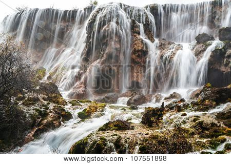 Waterfall in the autumn