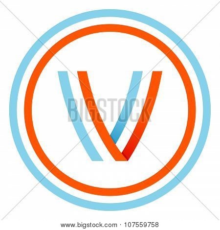 V Letter Design Template