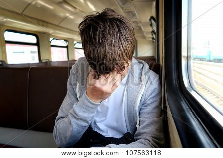 Sad Man In The Train