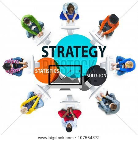 Strategy Solution Tactics Statistics Growth Concept