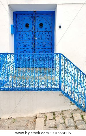 Porch And A Door In Sidi Bou Said, Tunisia