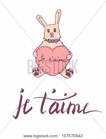 French lettering card.